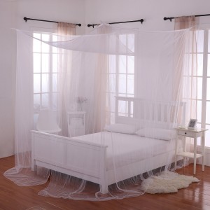 Willa Arlo Interiors Harrelson 4-Post Bed Sheer Panel Canopy Net WRLO1108
